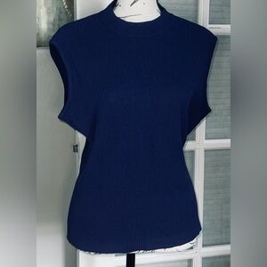 St. John Deep Blue Knit Top